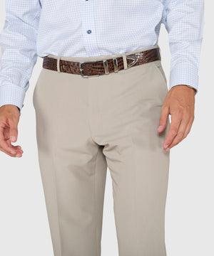 Westport Black Flat Front Performance Stretch Gabardine Pant