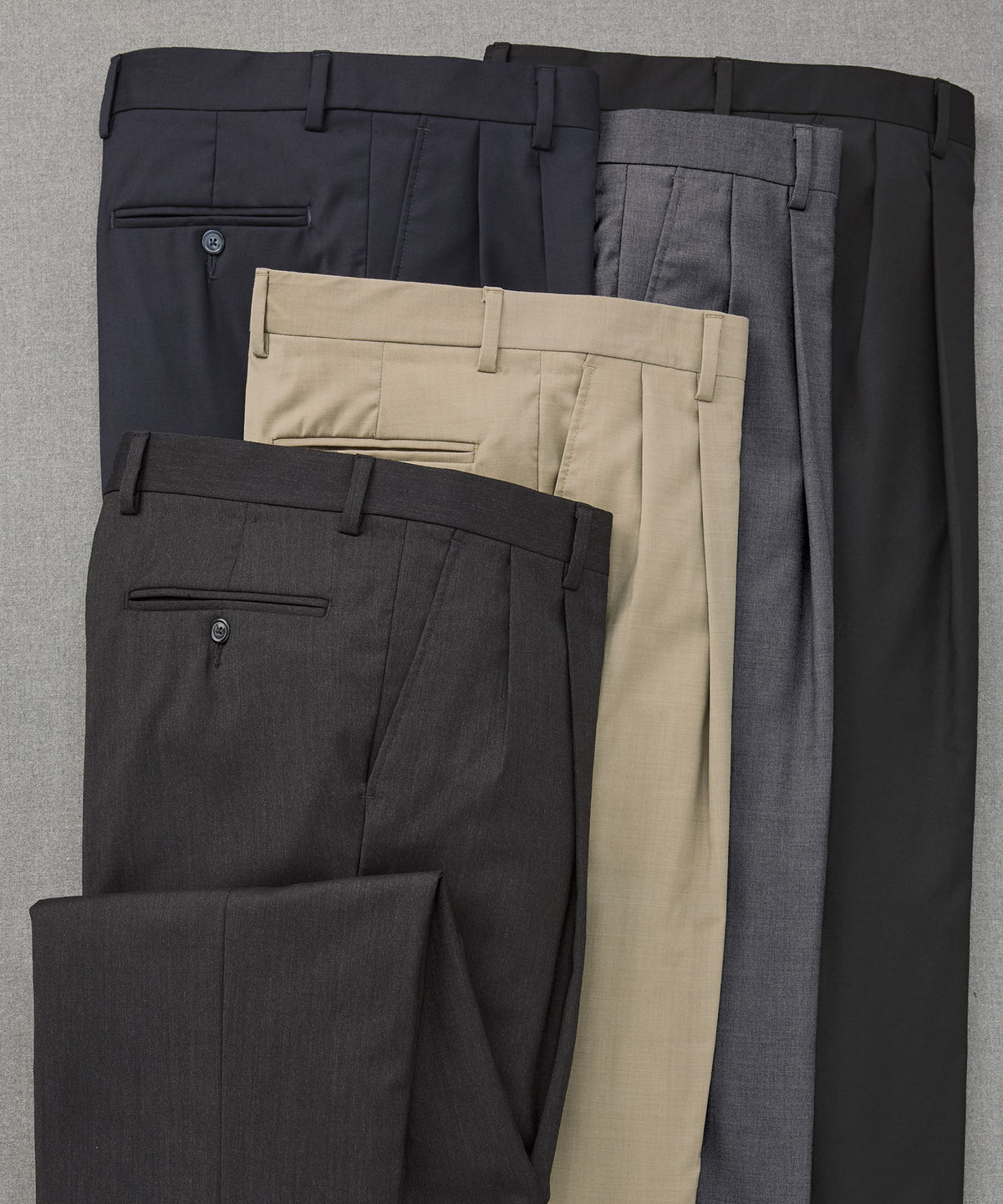 Westport 1989 Solid Gabardine Pleated Pants, Men's Big & Tall