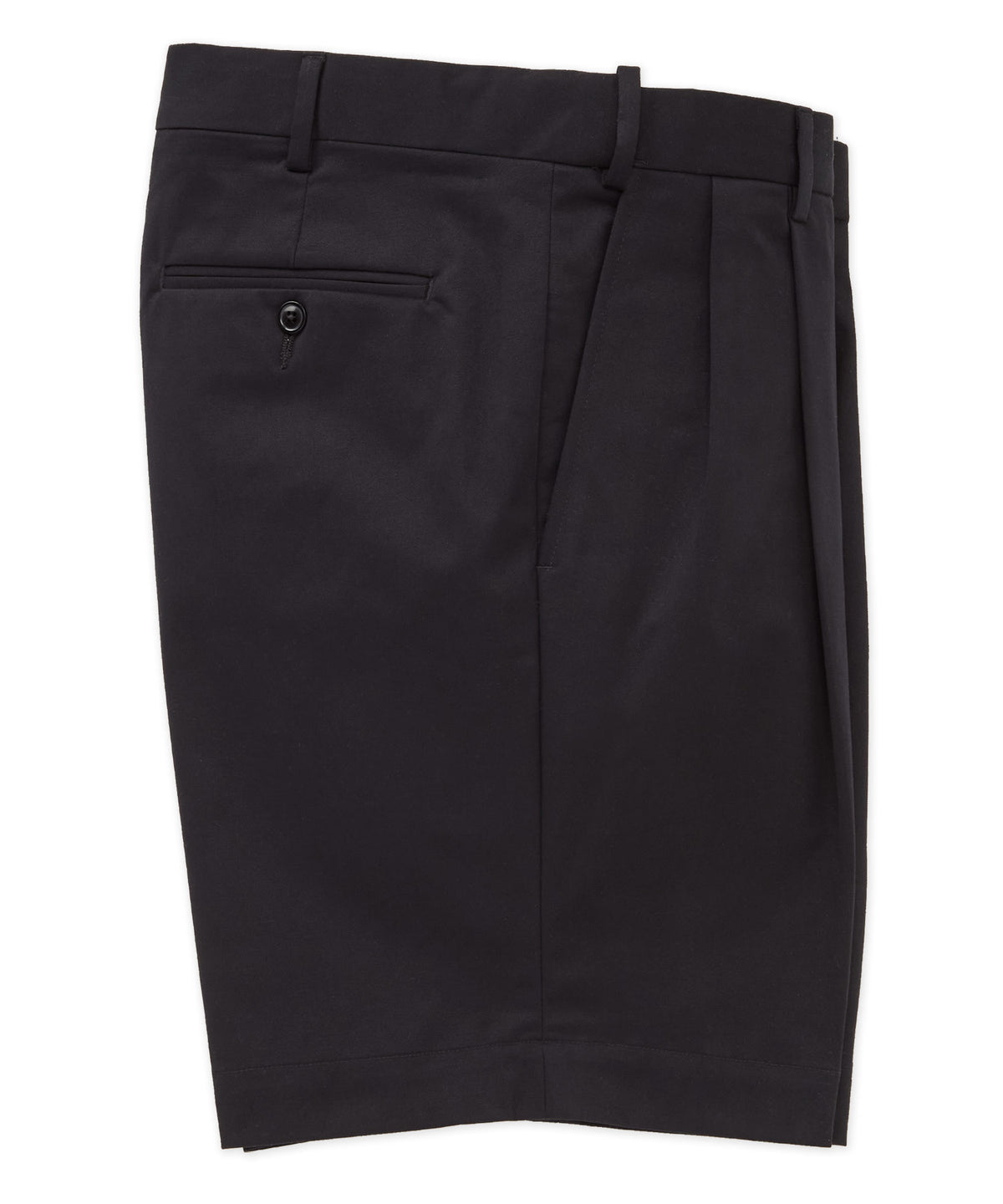 Westport 1989 Solid Stretch Cotton Pleated Shorts, Men's Big & Tall