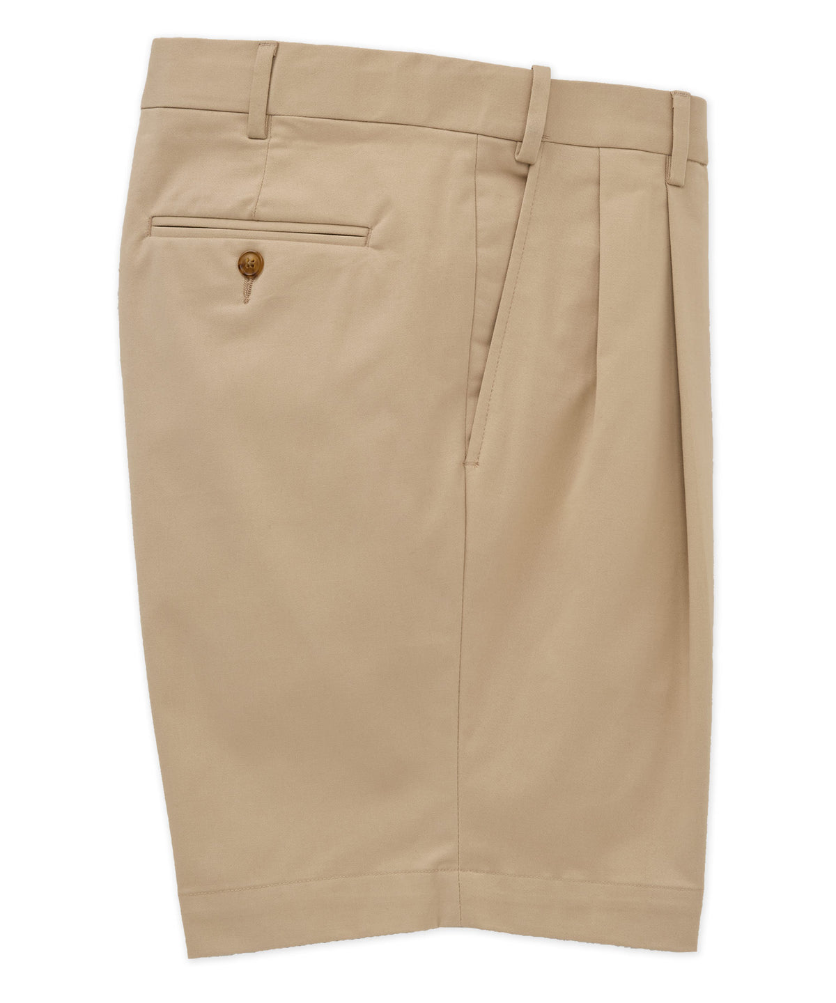 Westport 1989 Solid Stretch Cotton Pleated Shorts, Men's Big & Tall