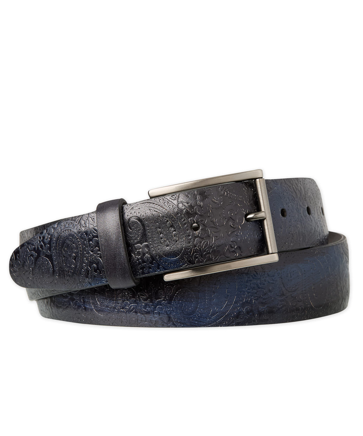 Westport Black 35mm Paisley Aviation Belt, Men's Big & Tall