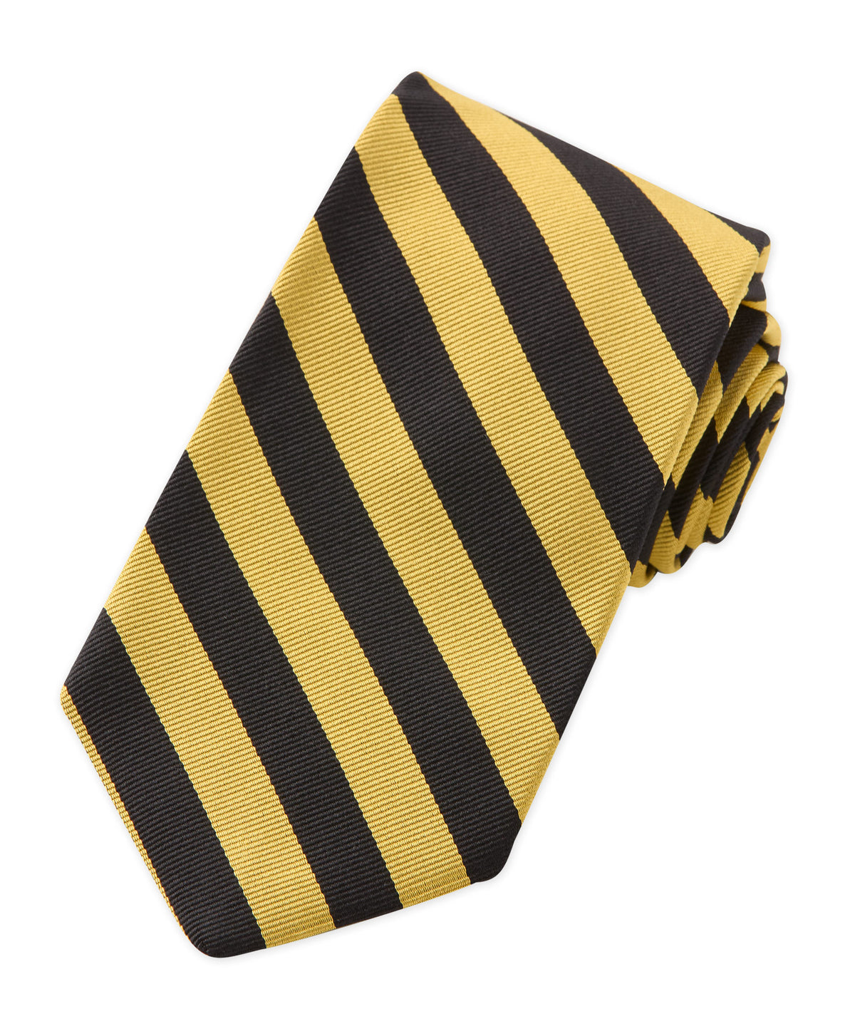Westport Black Silk Repp Stripe Tie, Men's Big & Tall