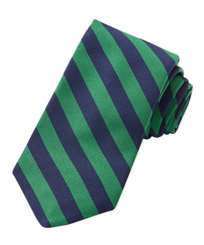 Westport Black Silk Repp Stripe Tie, Men's Big & Tall
