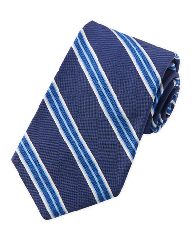 Westport Black Silk Multi Stripe Tie, Men's Big & Tall