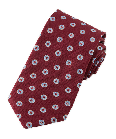 Westport Black Silk Medallion Tie, Men's Big & Tall