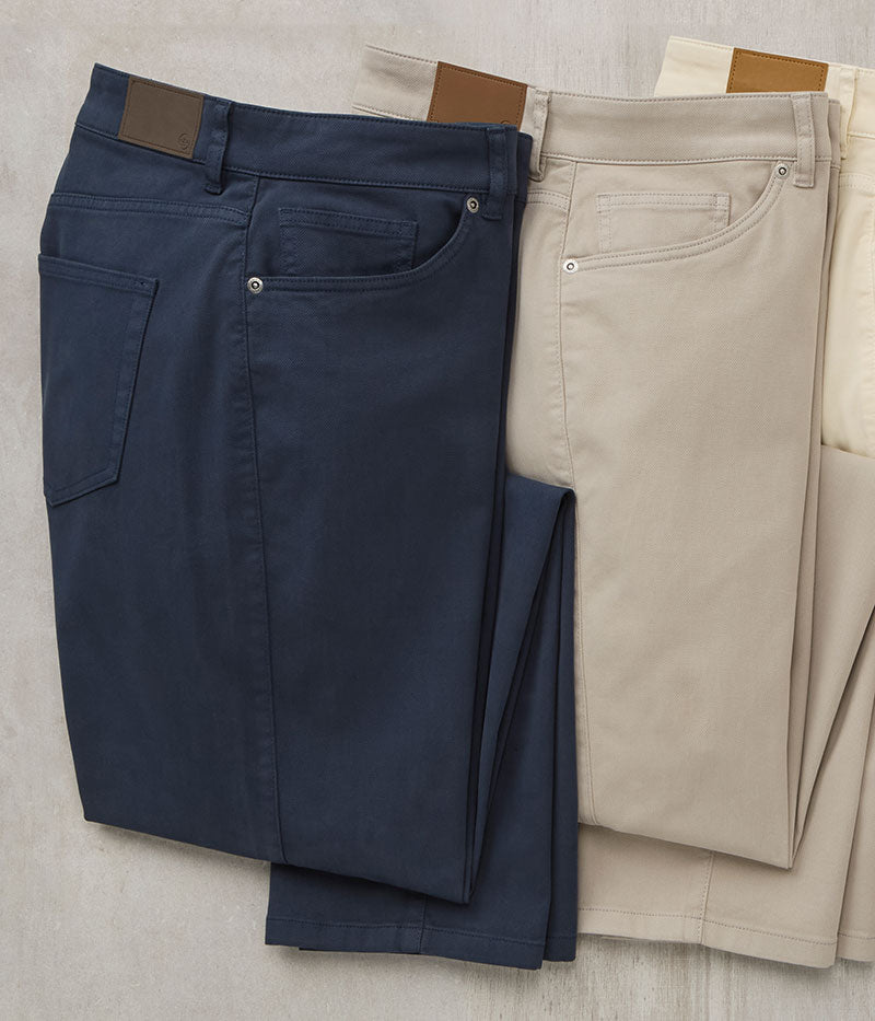 Peter Millar Crown Cotton Canvas 5-Pocket Pant
