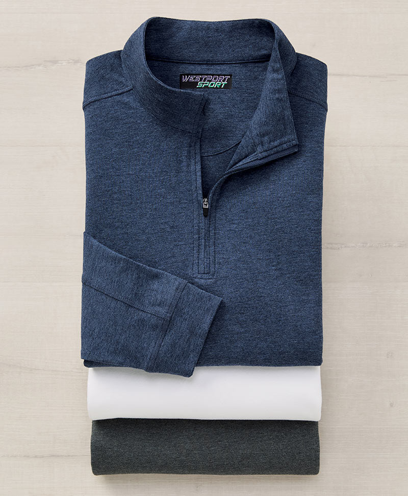 Westport Sport Bamboo Blend Performance Quarter-Zip Pullover