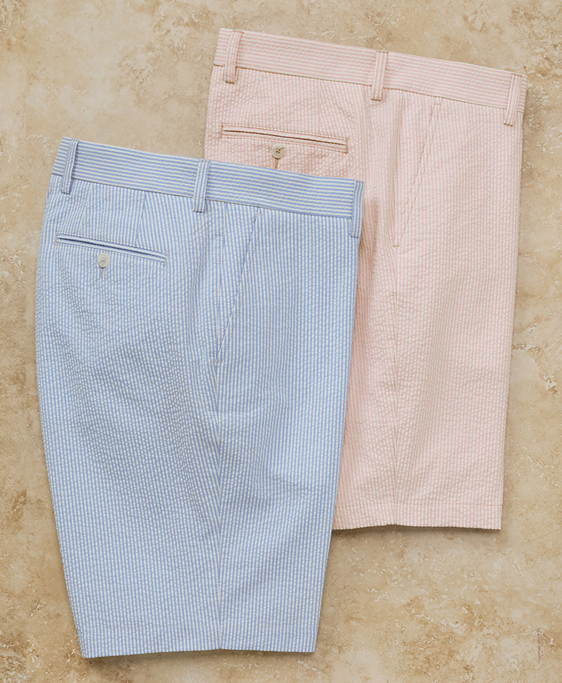 Westport Lifestyle Mystic Flat Front Seersucker Shorts