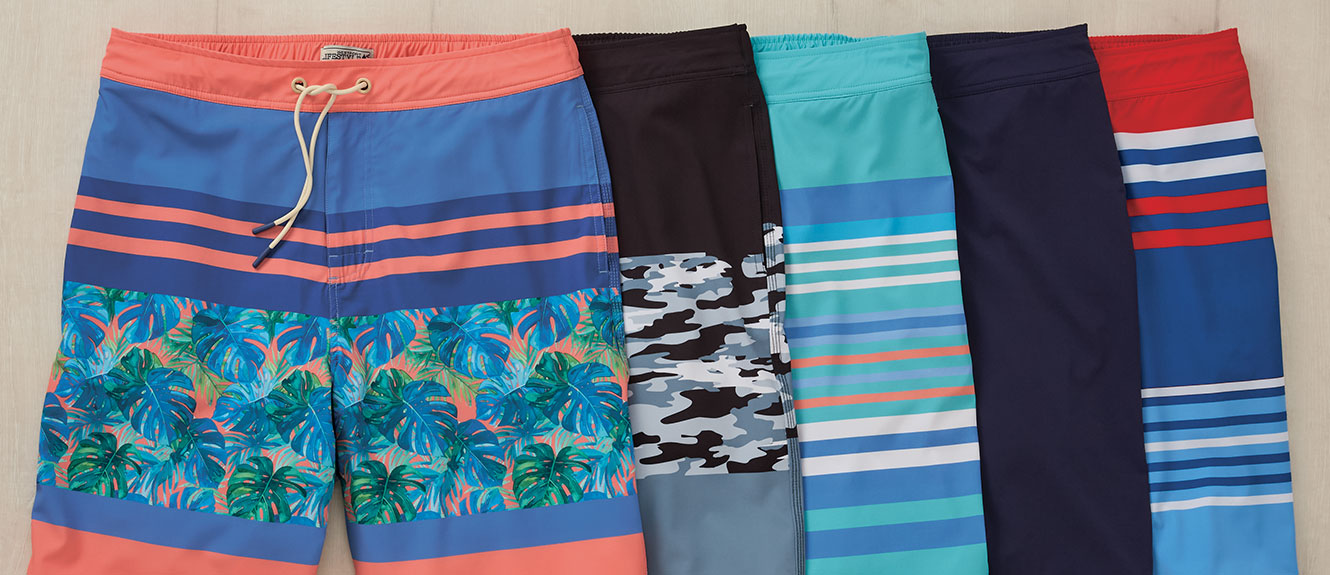 Westport Lifestyle Solid and Print Half-Elastic Boardshorts