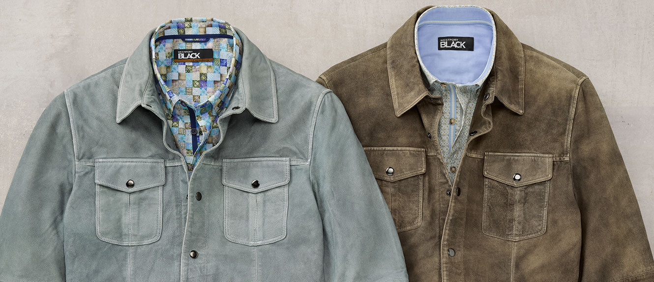 Westport Black Asheville Suede Shirt Jacket