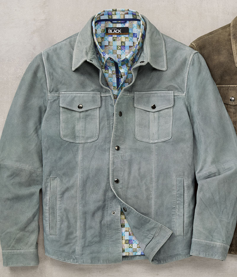 Westport Black Asheville Suede Shirt Jacket