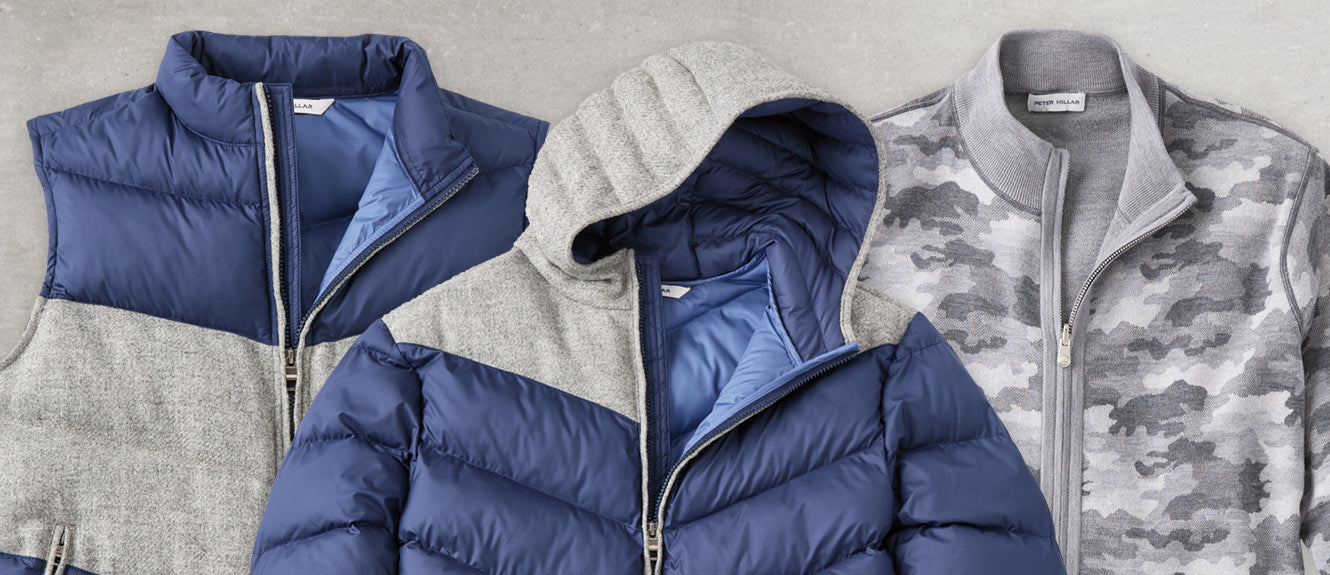 Peter Millar Alpine Vest, Parka and Cardigan