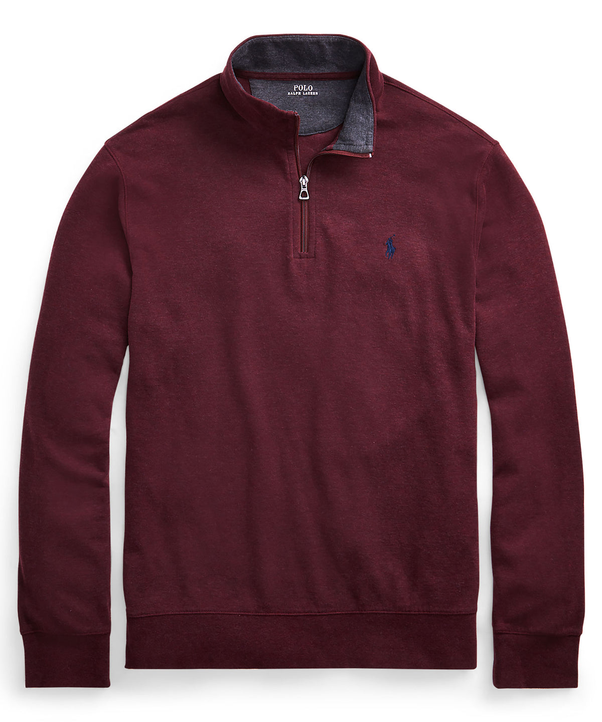 Pullover con mezza zip in jersey Polo Ralph Lauren Lux, Men's Big & Tall