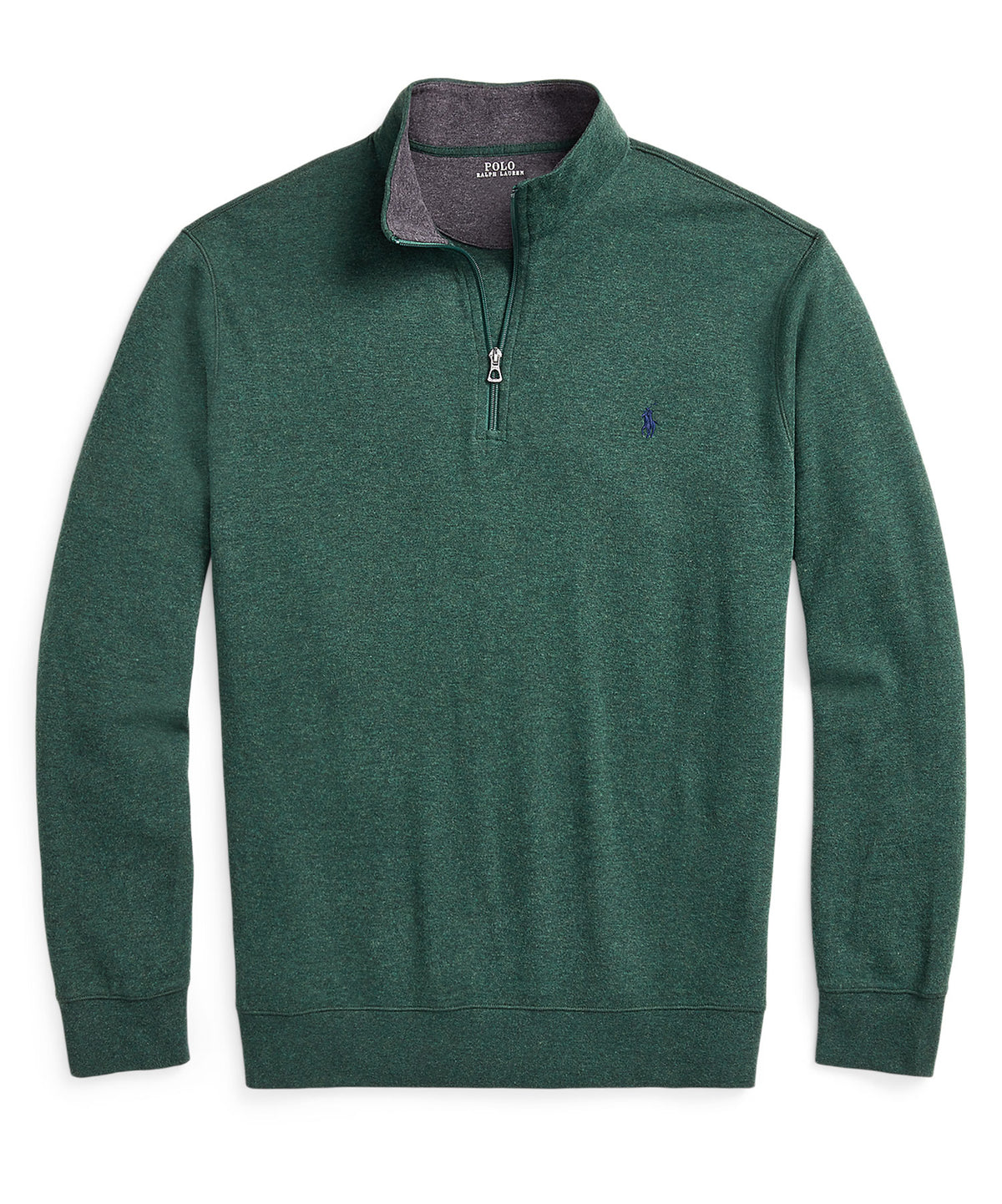 Pullover con mezza zip in jersey Polo Ralph Lauren Lux, Men's Big & Tall