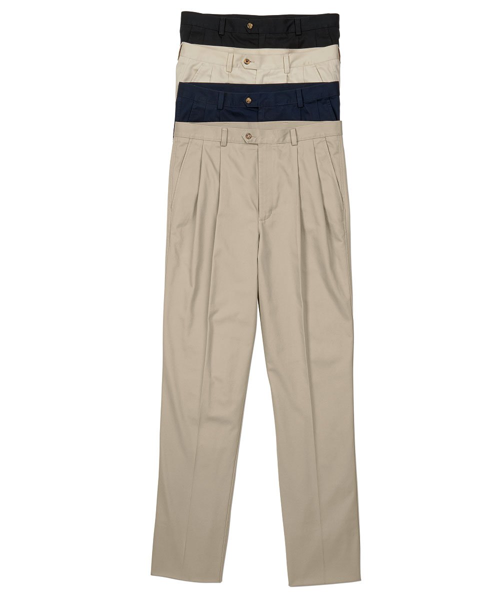Cutter &amp; Buck Wrinkle-Free Pleated Twill Pants