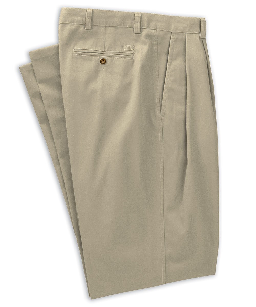 Cutter &amp; Buck Wrinkle-Free Pleated Twill Pants