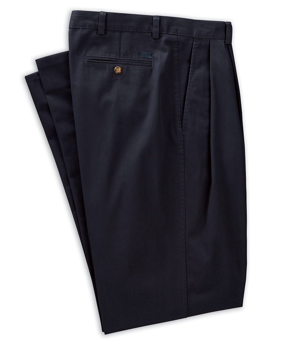 Cutter &amp; Buck Wrinkle-Free Pleated Twill Pants