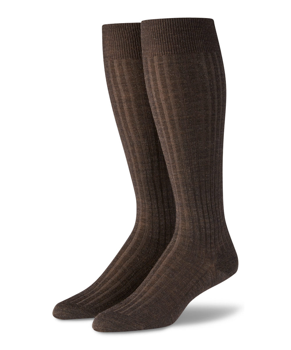 over the calf wool dress socks Men's Big & Tall Pantherella Wool Over-the-Calf Socks Khaki / XL