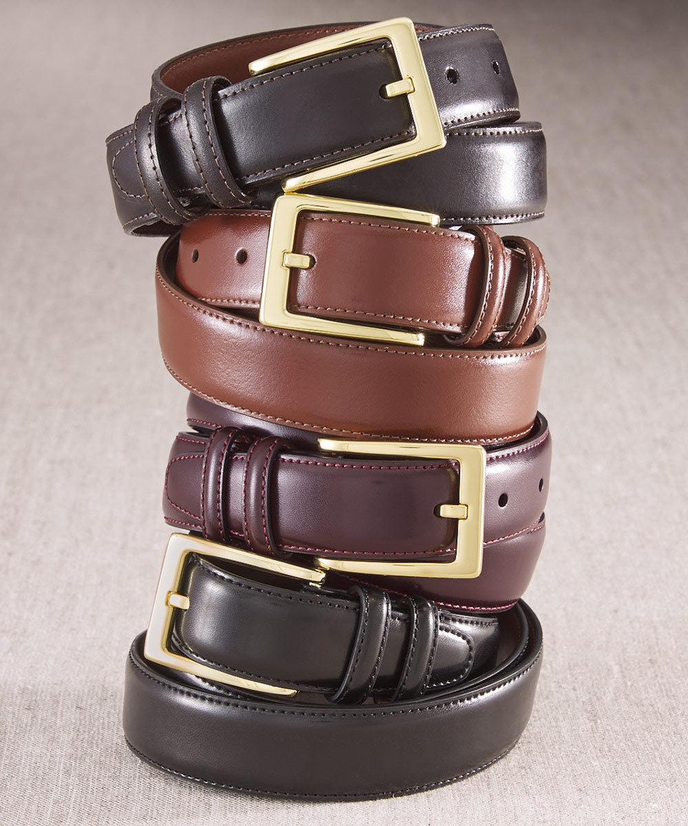 Men's Big & Tall Tanned Cowhide Dress Belt