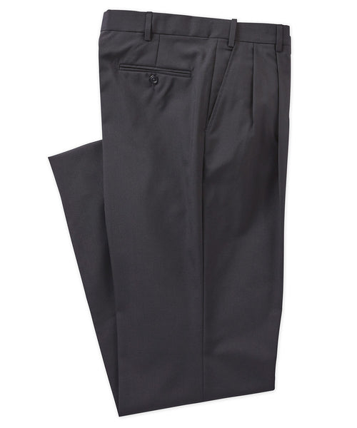 Chaps Mens Wool Pleated Pinstripe Zip Up Dress Pants Black Size 34 x 3 -  Shop Linda's Stuff
