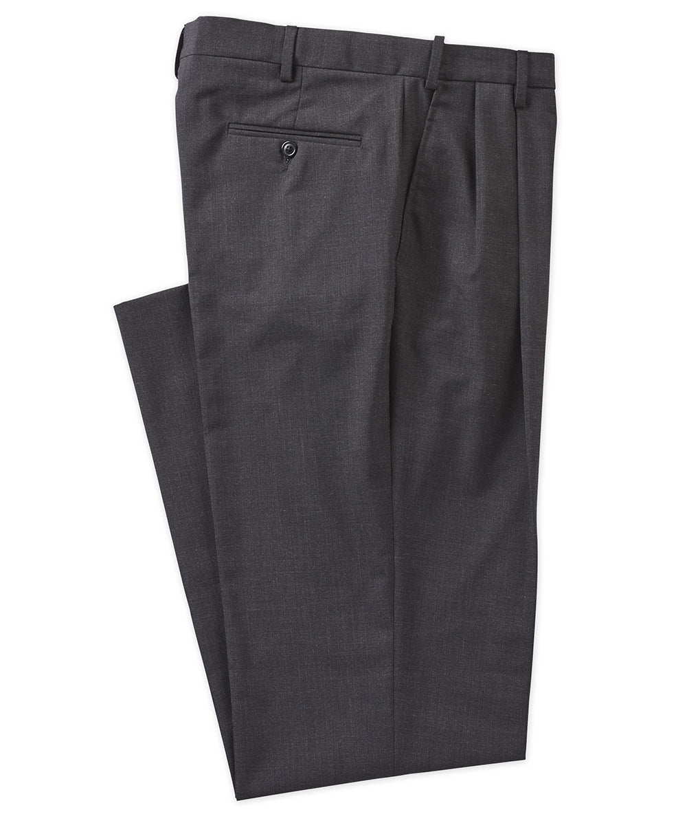 Pantaloni eleganti in misto lana a pieghe Westport 1989, Men's Big & Tall