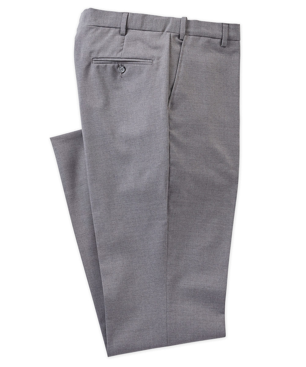 Pantaloni eleganti in misto lana Westport 1989 con parte anteriore piatta, Men's Big & Tall