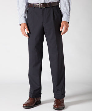 Lauren Ralph Lauren Pleated Plain Weave Wool Dress Pants