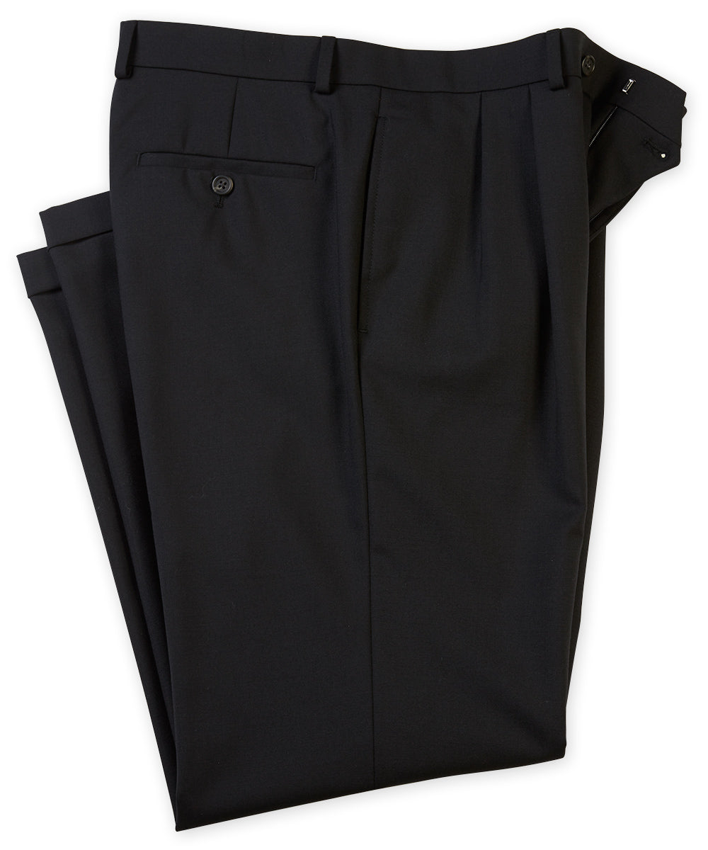 Lauren Ralph Lauren Pleated Plain Weave Wool Dress Pants