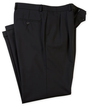 Lauren Ralph Lauren Pleated Plain Weave Wool Dress Pants