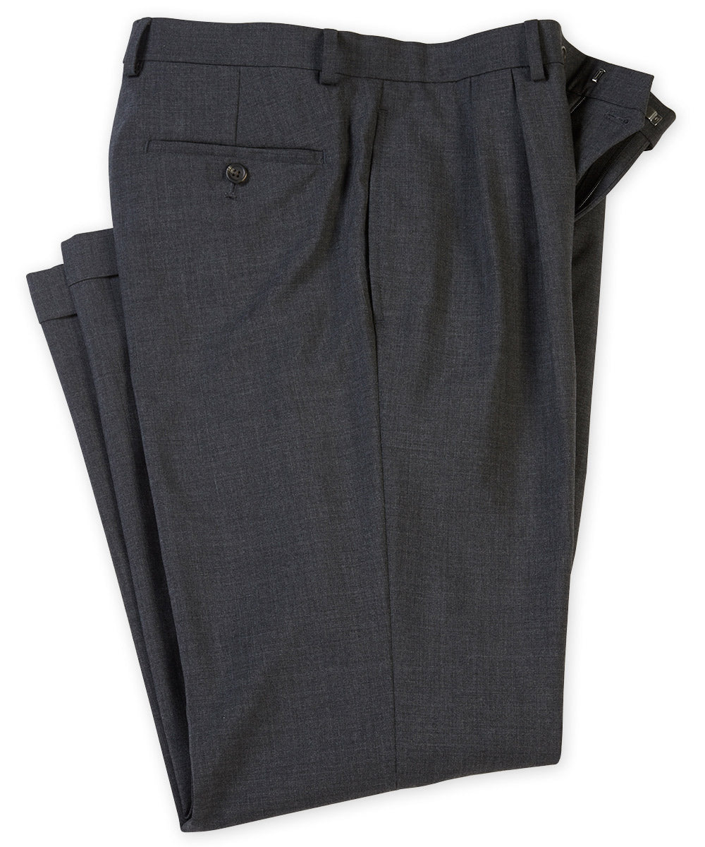 Lauren Ralph Lauren Pleated Plain Weave Wool Dress Pants