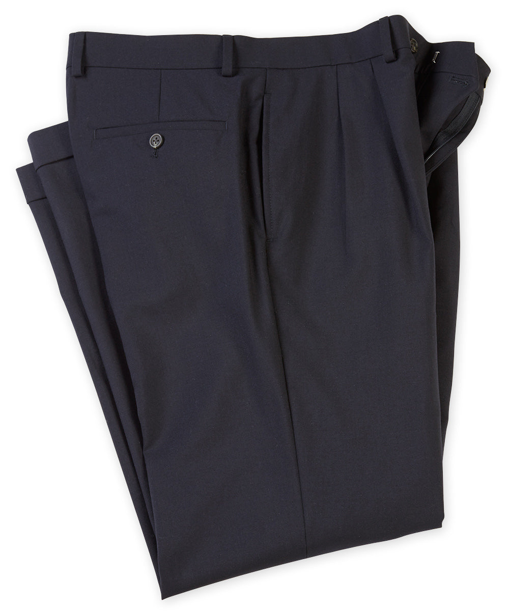 Lauren Ralph Lauren Pleated Plain Weave Wool Dress Pants