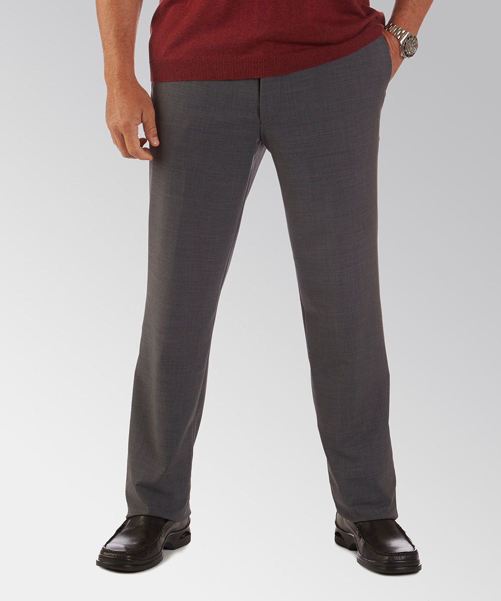 Riviera Flat Front Washable Stretch Dress Pants, Men's Big & Tall