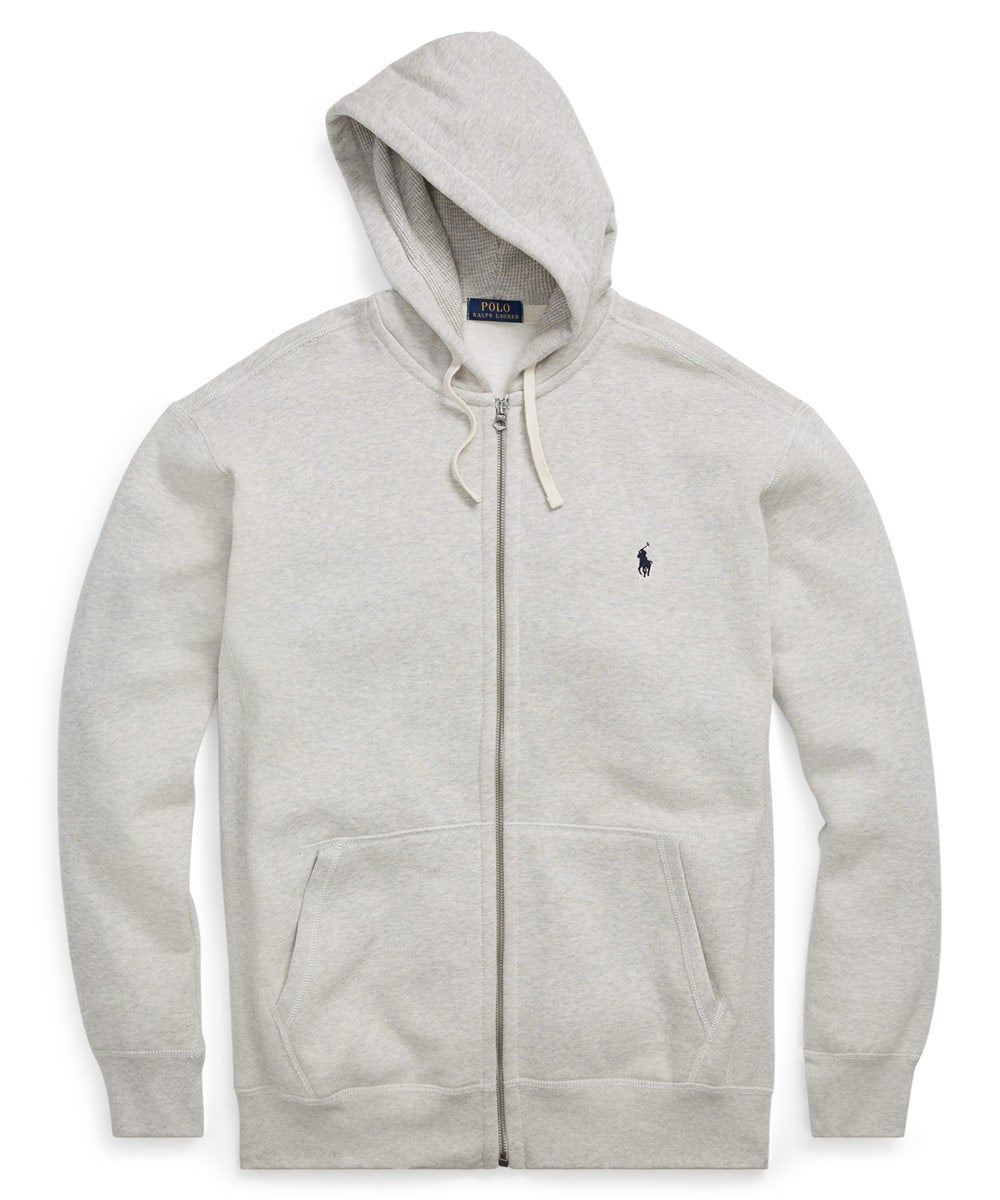 U.S. Polo Assn. - Boys Grey Cotton Zip-Up Hoodie