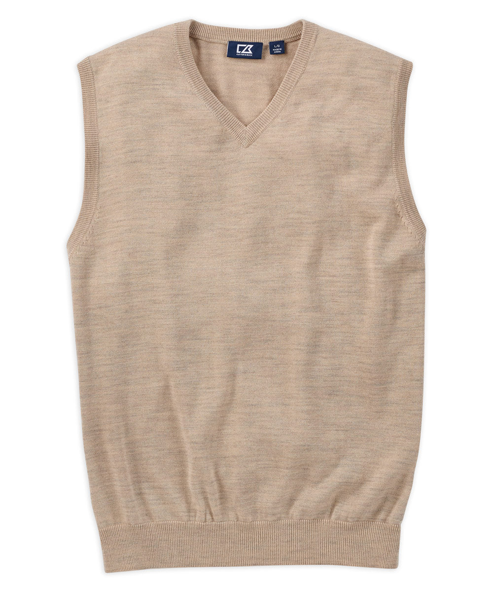 Cutter & Buck Merino Wool-Blend V-Neck Sweater Vest, Men's Big & Tall
