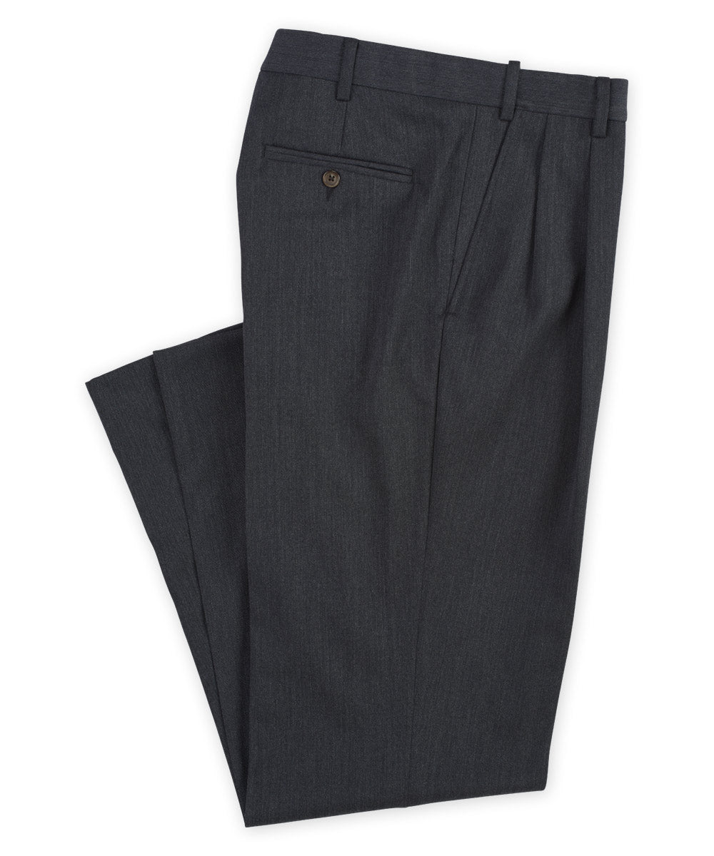 Westport 1989 Pleated Wool Gabardine Dress Pants, Men's Big & Tall