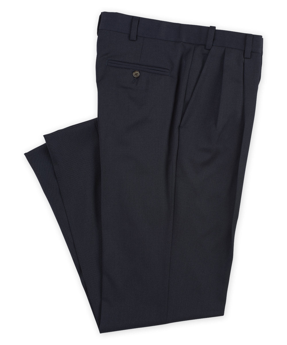 Pantaloni eleganti in gabardine di lana plissettata Westport 1989, Men's Big & Tall
