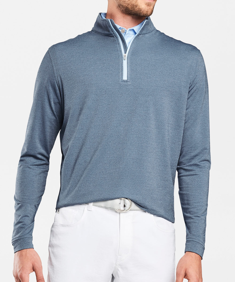 Peter Millar Perth Stretch Loop Terry Quarter-Zip Pullover, Men's Big & Tall