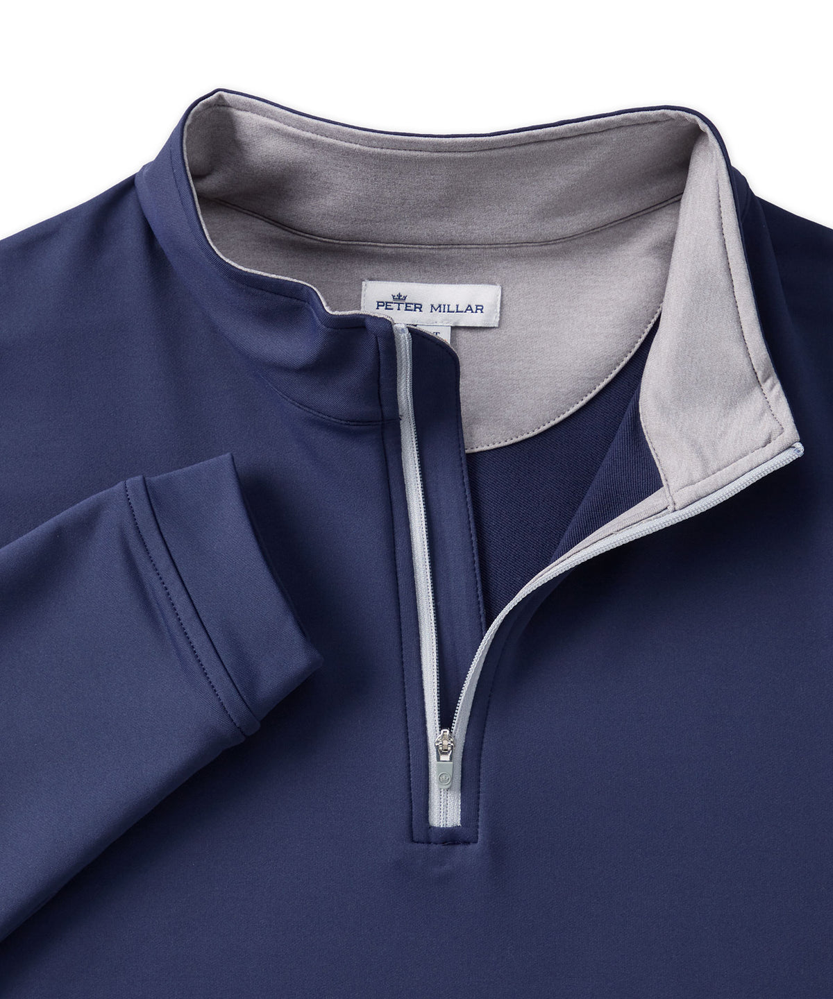 Pullover con zip a un quarto in spugna elasticizzata di Peter Millar Perth, Men's Big & Tall