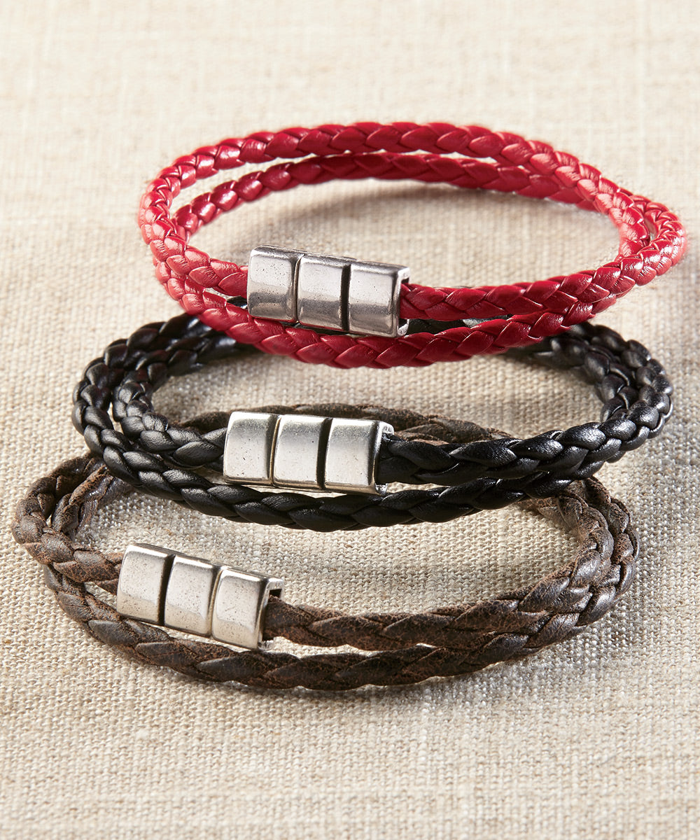 Torino Leather Bracelet, Men's Big & Tall