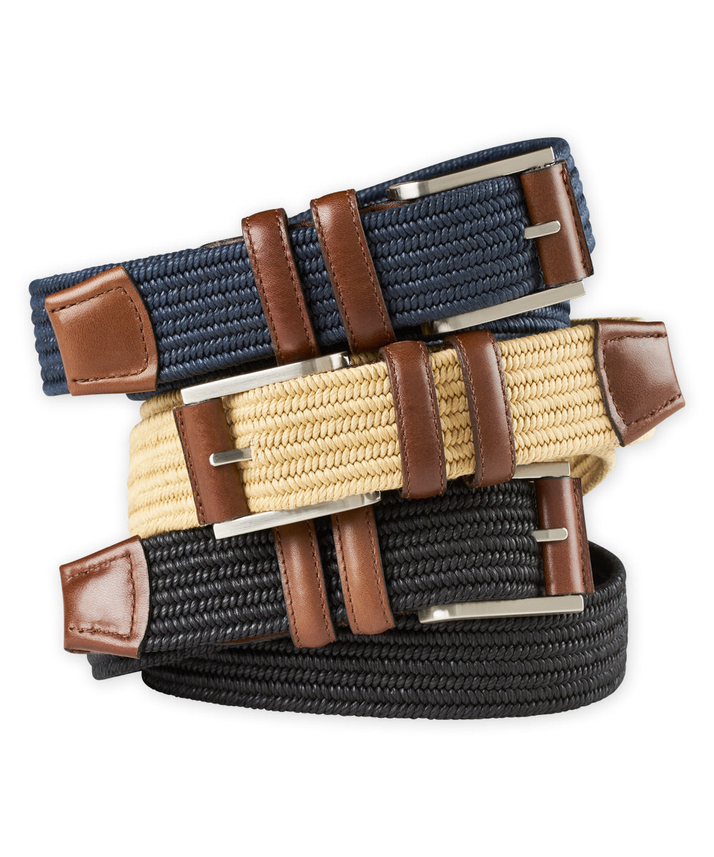 Italian Cotton Cord Stretch Belt, Men's Big & Tall