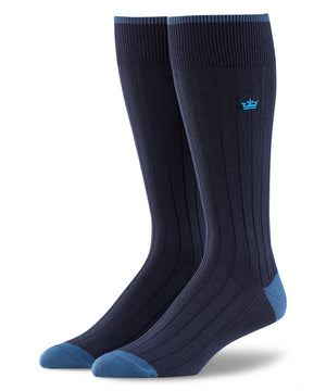 Peter Millar Solid Ribbed Cotton Socks