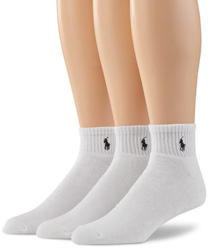 Polo Ralph Lauren Quarter Top Athletic Socks (3-Pack)