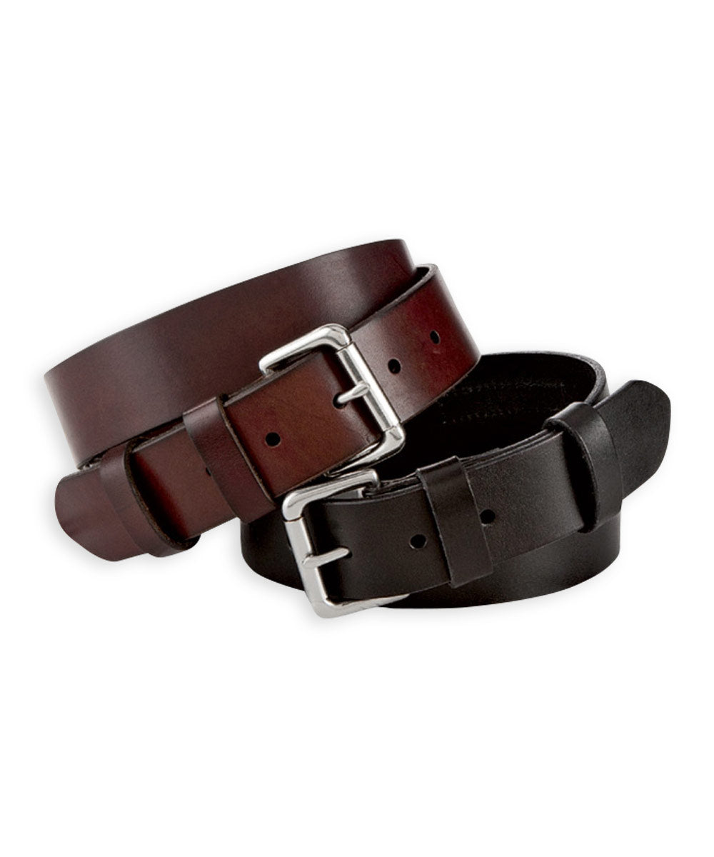 Italian Saddle Leather Belt, Men's Big & Tall