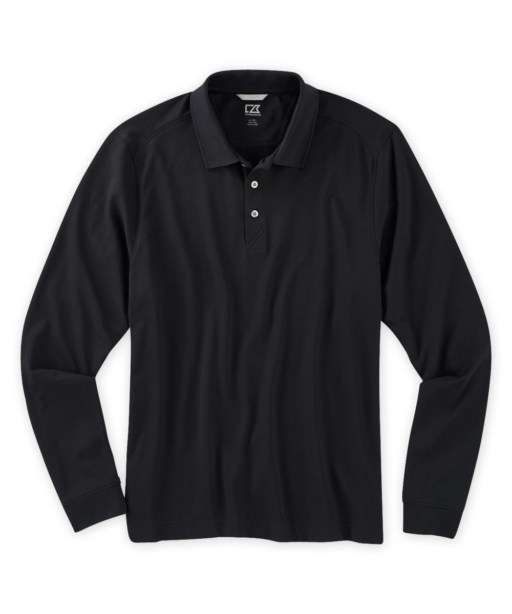 Cutter & Buck Long Sleeve Drytec Cotton+ Advantage Stretch Polo Shirt, Men's Big & Tall