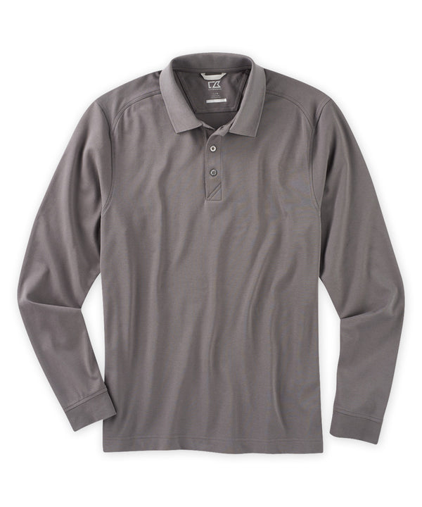 Cutter & Buck Long Sleeve Drytec Cotton+ Advantage Stretch Polo Shirt ...