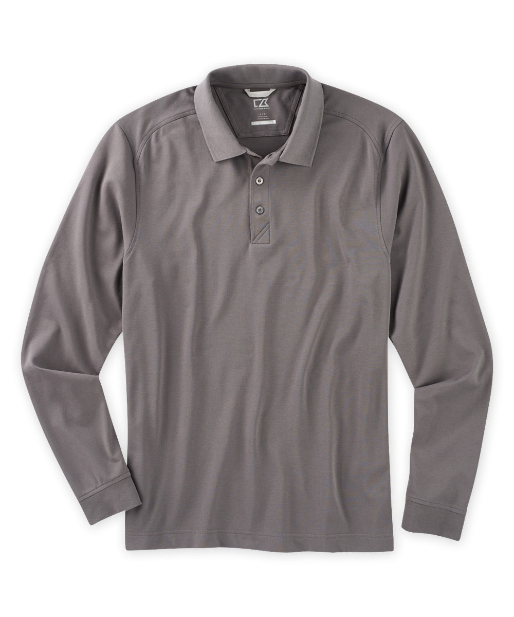 Cutter & Buck Long Sleeve Drytec Cotton+ Advantage Stretch Polo Shirt, Men's Big & Tall