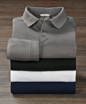 Cutter & Buck Long Sleeve Drytec Cotton+ Advantage Stretch Polo Shirt