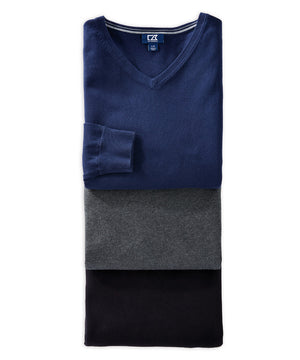 Maglione con scollo a V in cotone elasticizzato Cutter &amp; Buck