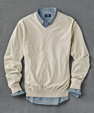 Cutter & Buck Cotton Stretch V-Neck Sweater