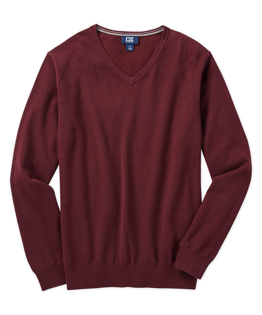 Cutter &amp; Buck Cotton Stretch V-Neck Sweater